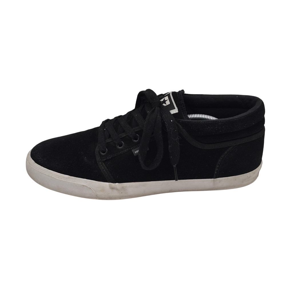 Converse All Star Shoes Mens Size 11 Black Leather Mid‎ Top Casual Sneakers